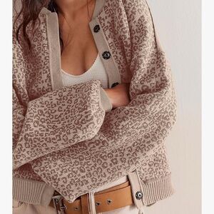 Leopard Print Cardigan with Belted Pants